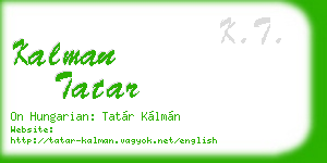 kalman tatar business card