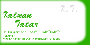 kalman tatar business card